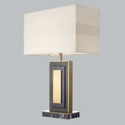 loyara  Black Marble & Gold Table Lamp